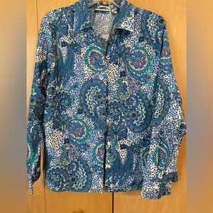 Blue print blouse, ladies